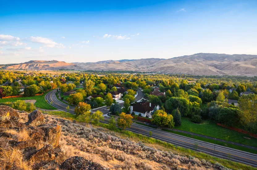 aerial view of bosie 